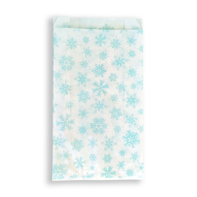 BontaBag 1 kg-os fehér papírtasak menta hópehely design mintával - 100 db